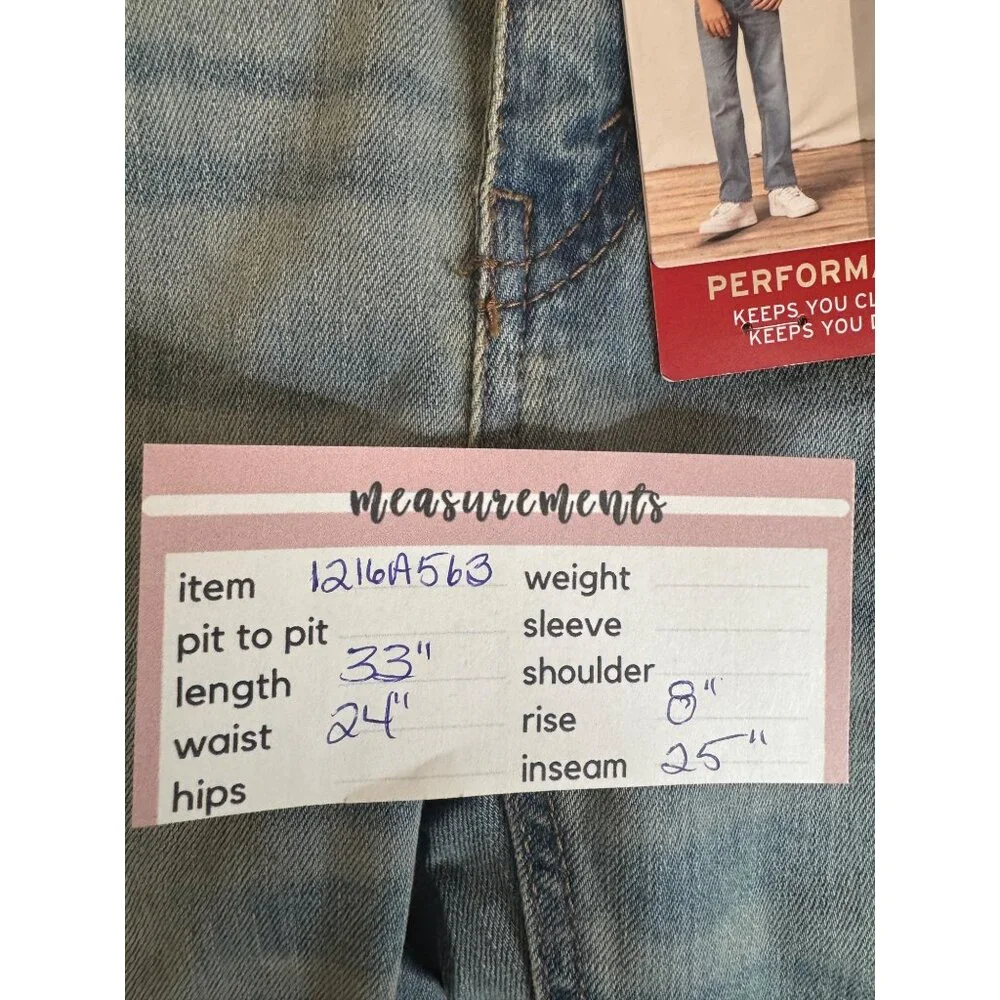 NWT Levis 514 Slim Fit Boys 24x25 Light Wash Performance Jeans
